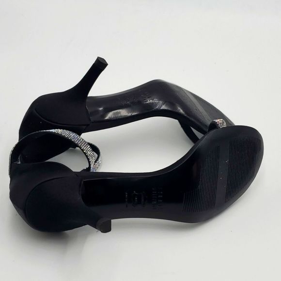 SOLD!!! STUART WEITZMAN Satin/Crystal Ankle Strap Heels - Size 7 1/2 - Picture 7 of 8